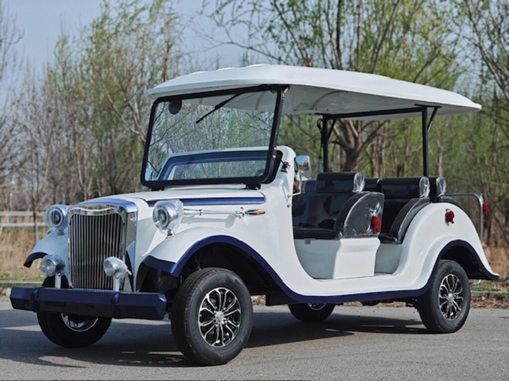 Classic White golf cart for sale Road ready for new Sylvan Lake Alberta golf cart bylaw