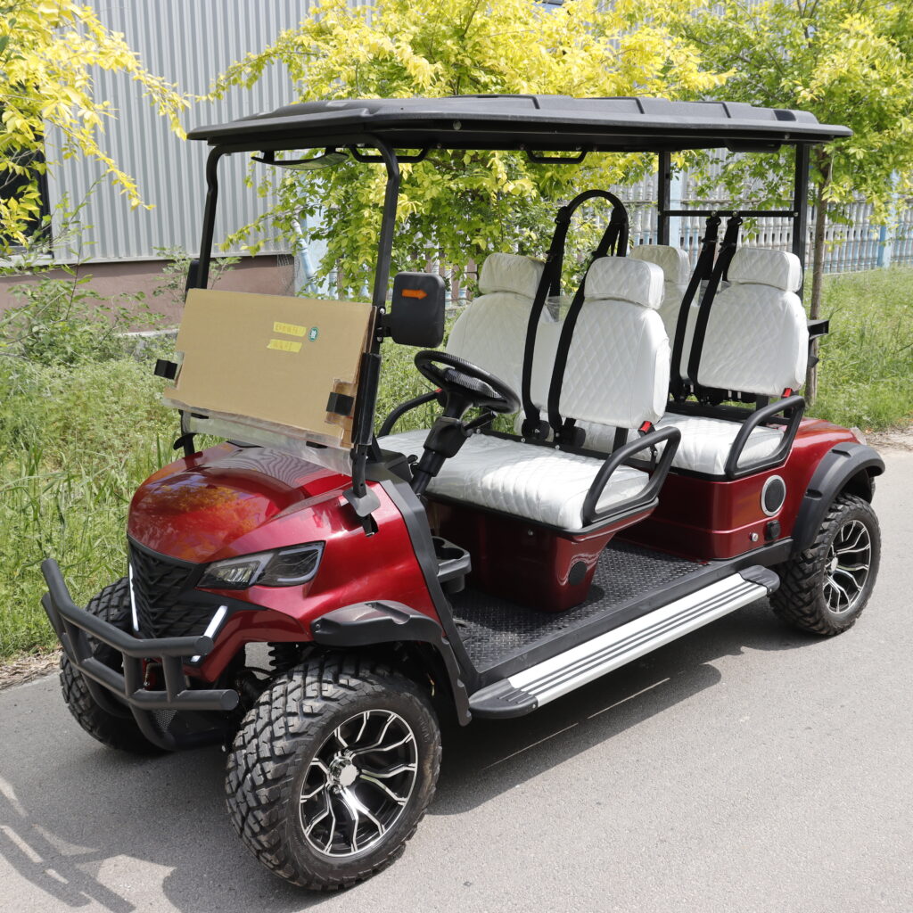 Red and white golf cart for sale available and road ready for sylvan lake golf cart bylaws