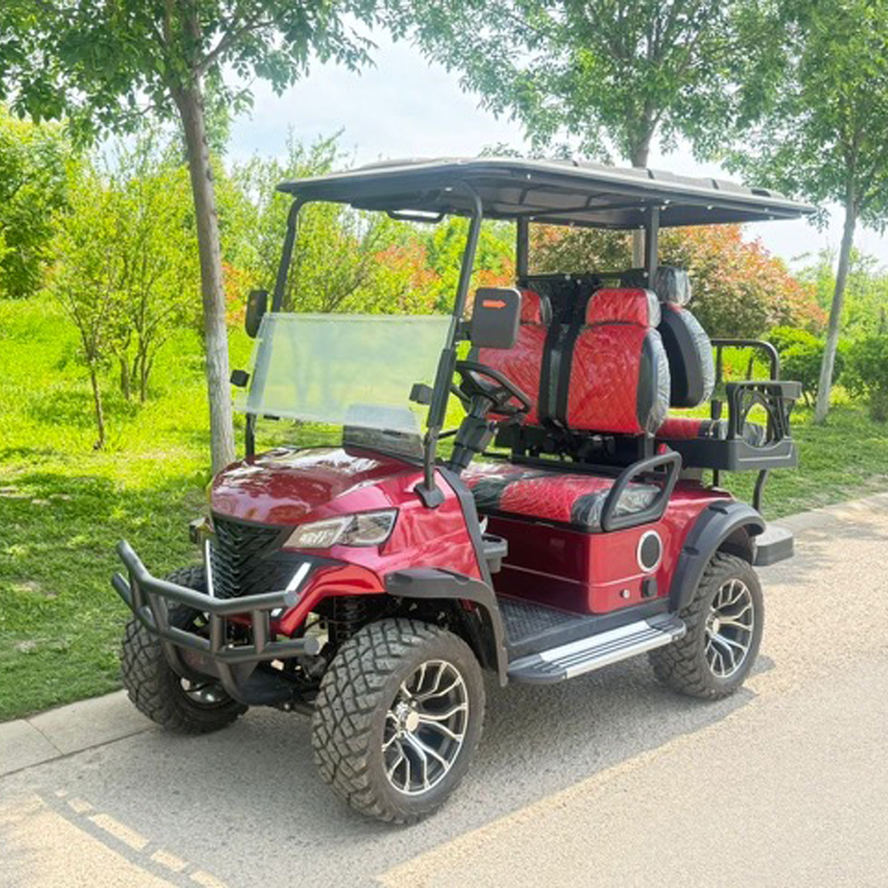 Red golf cart with rear seat for sale in Alberta