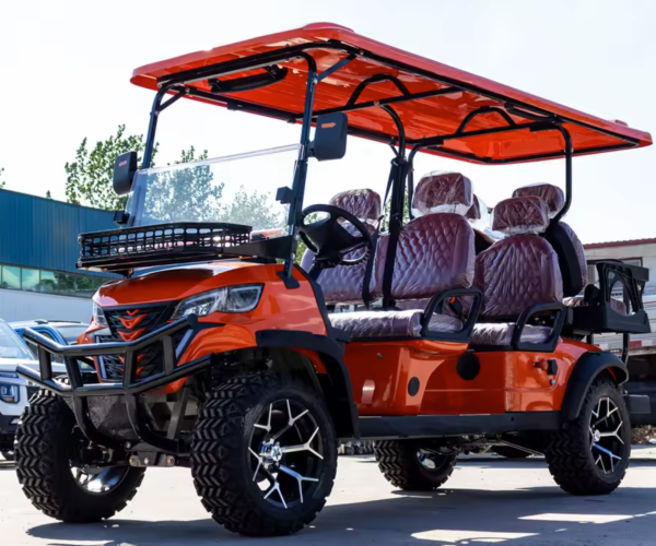 Orange 6-seater golf cart for sale Alberta